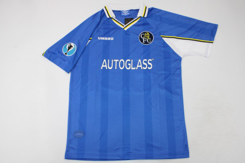 with Patch Retro Jersey Chelsea 1997-1999 Home Blue Soccer Jersey Vintage Football Shirt
