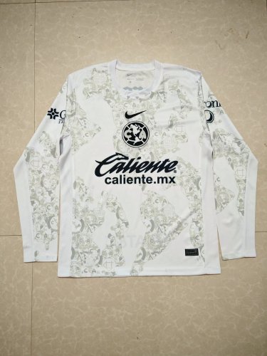 Fan Version Long Sleeve 2024-2025 Club America Aguilas Goalkeeper Soccer Jersey Football Shirt