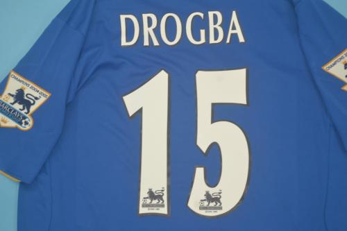 with EPL Patch Retro Jersey 2005-2006 Chelsea 15 DROGBA 100 Years Centenay Home Soccer Jersey