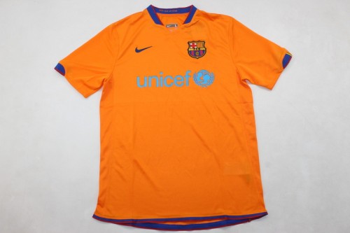 Retro Jersey 2006-2007 Barcelona PUYOL 5 Away Orange Soccer Jersey Vintage Football Shirt