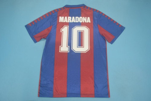 Retro Jersey 1982-1984 Barcelona MARADONA 10 Home Blue/Red Soccer Jersey Vintage Football Shirt