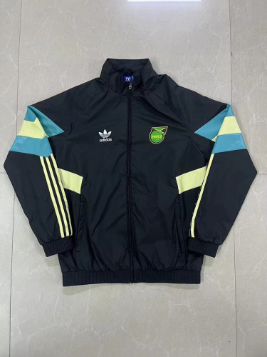 2024-2025 Jamaica Black/Green Soccer Windbreaker Jacket Football Jacket