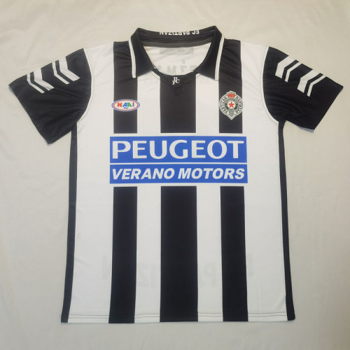 FK Partizan KEZMAN 14 Black/White Soccer Jersey Football Shirt