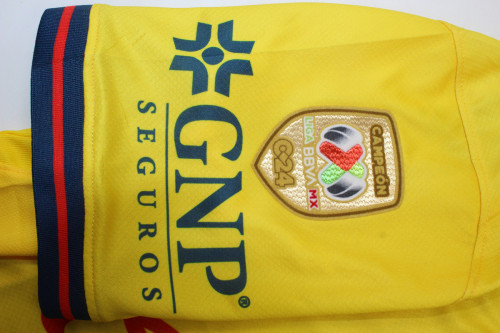 with LIGA BBVA MX+BICAMPEONES Patch Fan Version 2024-2025 Club America Aguilas Home Soccer Jersey Football Shirt