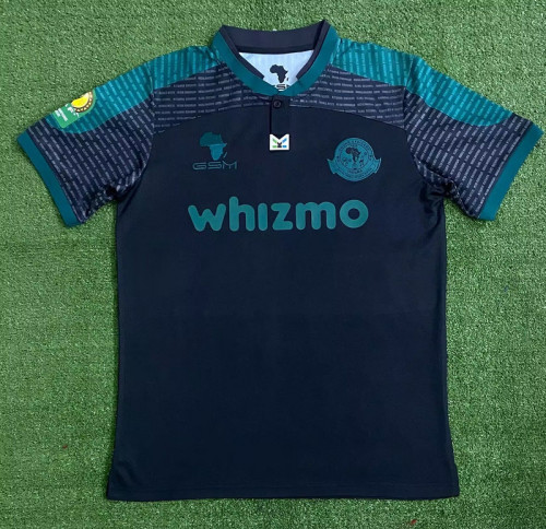 Fans Version 2024-2025 Young Africans S.C. Third Away Black Soccer Jersey Football Shirt