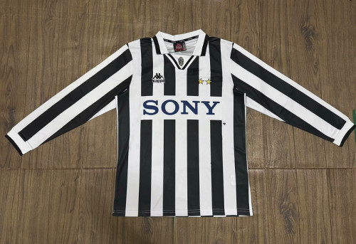Long Sleeve Retro Jersey 1996-1997 Juventus Home Soccer Jersey Vintage Maillot de Foot