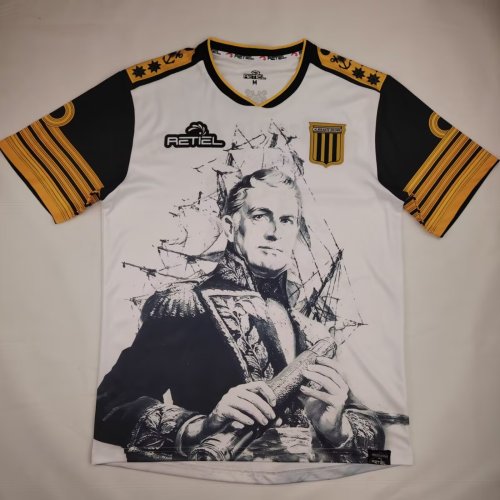 Fan Version 2024-2025 Club Almirante Brown White Soccer Jersey Football Shirt