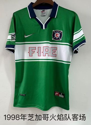 Retro Jersey 1998 Chicago Fire Away Green Soccer Jersey Vintage Football Shirt