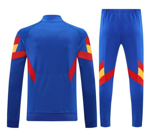 2024-2025 Spain Blue Soccer Training Jacket Football Jacket and Pants
