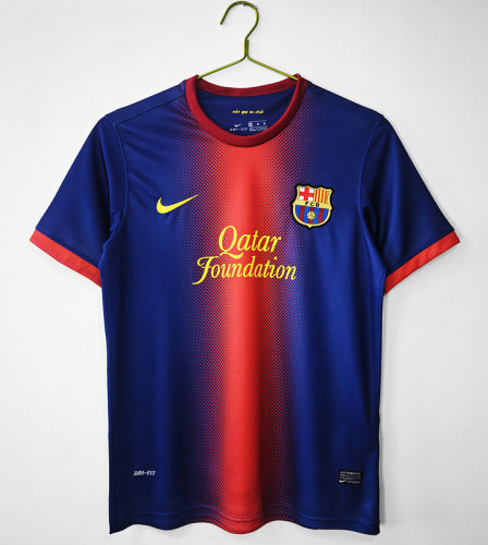 Fan Version Retro Jersey 2012-2013 Barcelona Home Soccer Jersey Vintage Football Shirt