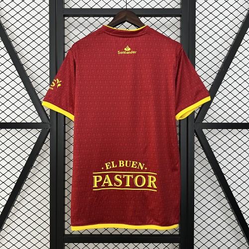 Fan Version 2024-2025 Racing de Santander Away Red Soccer Jersey Football Shirt