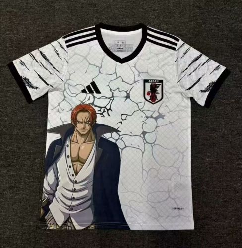 Fan Version Japan 2024 White Comic Soccer Jersey Football Shirt
