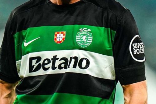 with Front Patch+Super Bock Logo Fan Version 2024-2025 Sporting Lisbon Home Soccer Jersey Football Shirt