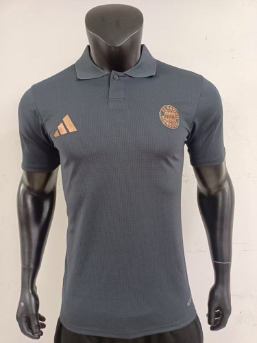 Player Version 2025-2026 Bayern Munich Black Soccer Polo