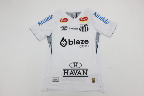 with All Sponor Logos Player Version 2024-2025 Santos Home Soccer Jersey Football Shirt