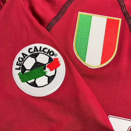 with Scudetto+Serie A Patch Retro Jersey 2001-2002 AS Roma TOTTI 10 Home Soccer Jersey
