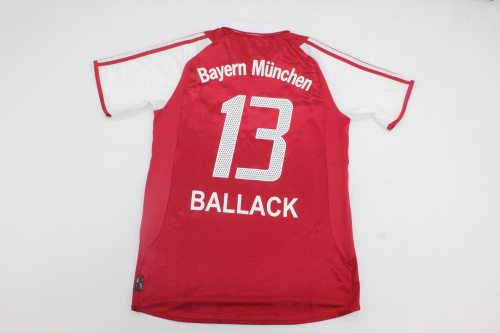 Retro Jersey 2003-2004 Bayern Munich BALLACK 13 Home Soccer Jersey Vintage Football Shirt