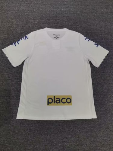 with All Sponor Logos Fan Version 2024-2025 Santos Home Soccer Jersey Football Shirt