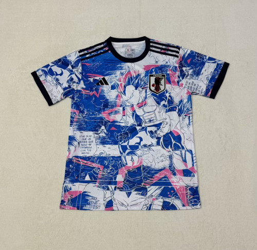 Fan Version Japan 2025 Blue Comic Soccer Jersey Football Shirt