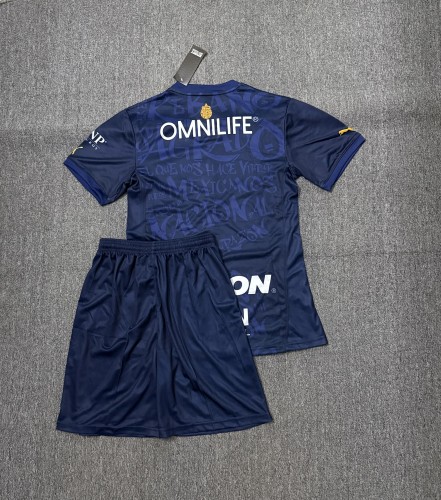 Adult Uniform 2024-2025 Chivas Third Away Dark Blue Soccer Jersey Shorts Football Kit