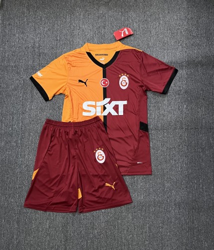 Adult Uniform 2024-2025 Galatasaray Home Soccer Jersey Shorts Men's Football Kit