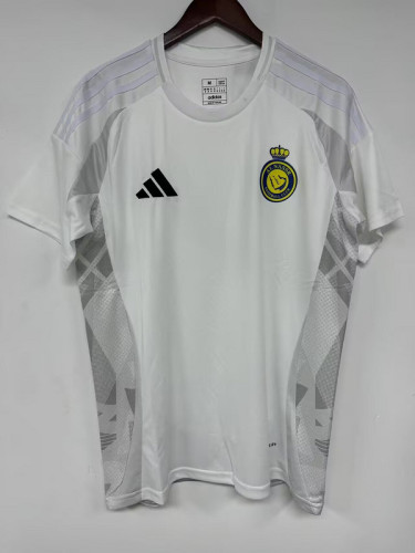 Fans Version 2025-2026 Al Nassr White Soccer Training Jersey Riyadh Victory Football Pre-match Shirt