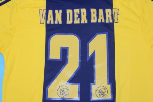 Retro Jersey 2000-2001 Ajax VAN DER BART 21 Away Soccer Jersey Vintage Football Shirt