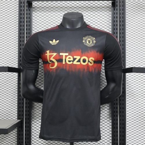Player Version Manchester United 2025-2026 Black/Red Special Edition Soccer Jersey Man United Football Shirt
