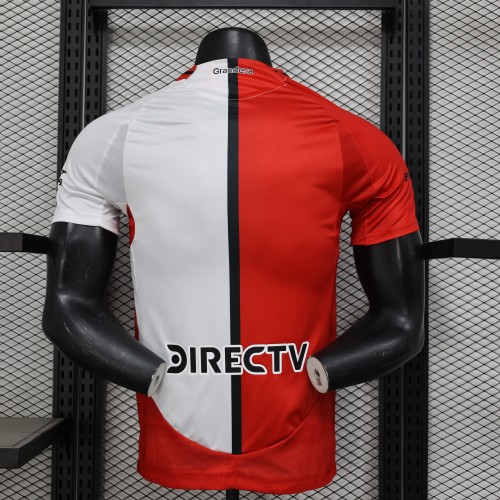 Player Version 2025-2026 River Plate Third Away Red/White Soccer Jersey Football Shirt