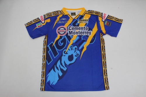 Retro Jersey 1997-1998 Tigres UANL AILTON 9 Third Away Blue Soccer Jersey Vintage Football Shirt