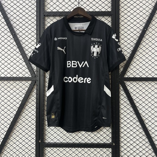 Fans Version 2024-2025 Monterrey Third Away Black Soccer Jersey Menterrey Football Shirt