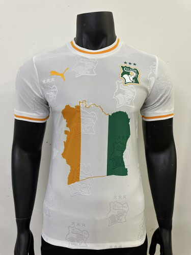 Player Version 2025 Ivory Coast Away Football Shirt Côte d'Ivoire White Soccer Jersey
