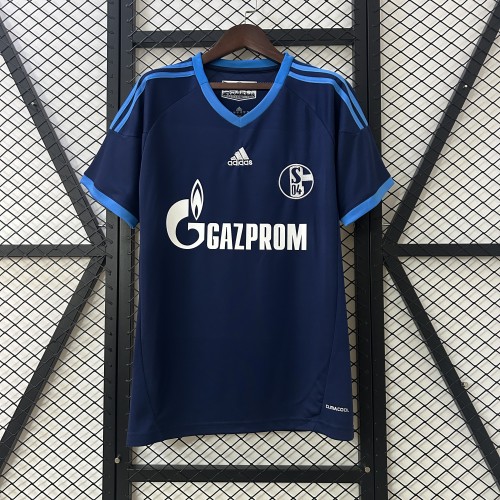 Retro Jersey 2010-2011 Schalke 04 Away Dark Blue Soccer Jersey Vintage Football Shirt