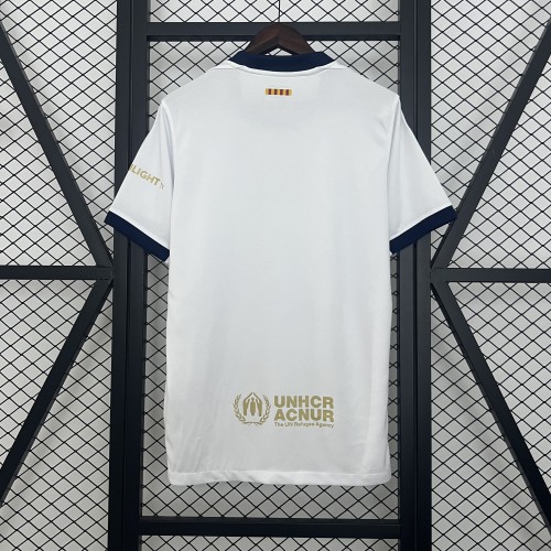 Barca Camisetas de Futbol Fans Version 2024-2025 Barcelona White Special Version Soccer Jersey