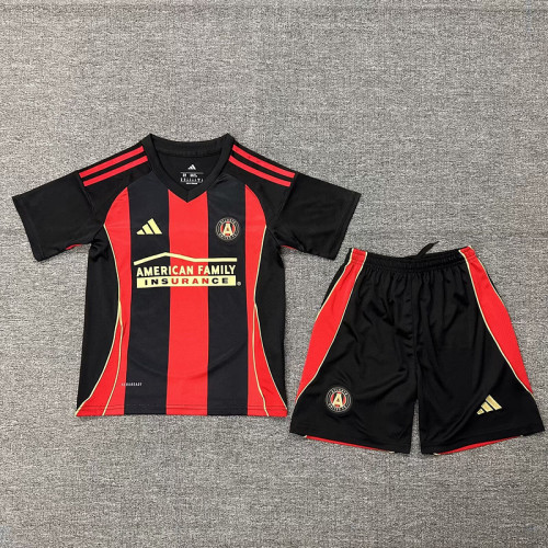 Youth Uniform Kids Kit 2025-2026 Atlanta United Home Soccer Jersey Shorts Child Football Set