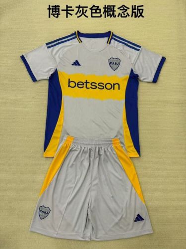 Adult Uniform 2025-2026 Boca Juniors Grey Concept Version Soccer Jersey Shorts Football Kit