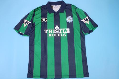 with EPL Patch Retro Jersey 1994-1995 Leeds United Away Soccer Jersey Vintage Football Shirt