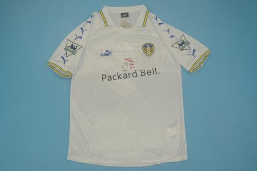 with EPL Patch Retro Jersey 1998-2000 Leeds United Home Soccer Jersey Vintage Football Shirt