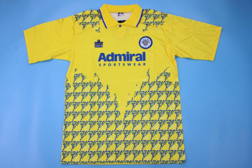 Retro Jersey 1992-1993 Leeds United Away Yellow Soccer Jersey Vintage Football Shirt