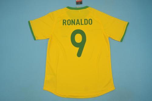 Retro Jersey 2000 Brazil RONALDO 9 Home Soccer Jersey Vintage Football Shirt