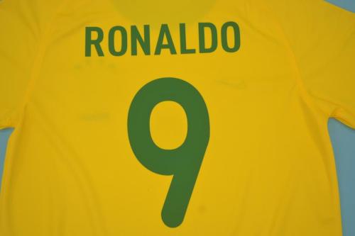 Retro Jersey 2000 Brazil RONALDO 9 Home Soccer Jersey Vintage Football Shirt