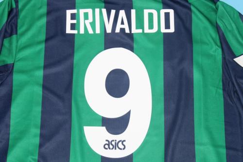 with EPL Patch Retro Jersey 1994-1995 Leeds United ERIVALDO 9 Away Soccer Jersey Vintage Football Shirt
