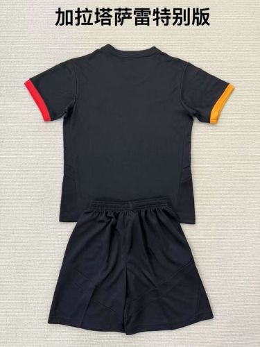 Adult Uniform 2024-2025 Galatasaray Fourth Away Black Soccer Jersey Shorts Men's Football Kit