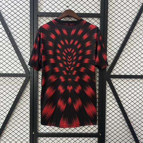 2024-2025 Flamengo Black/Red Soccer Training Jersey Football Pre-match Shirt