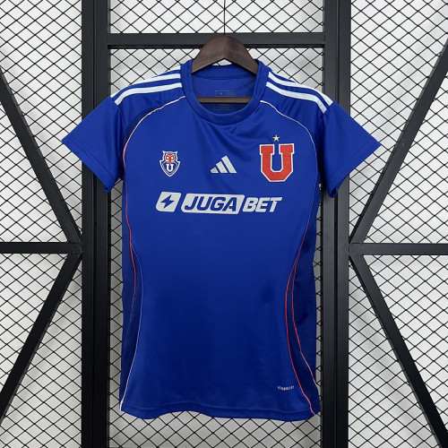 Women 2025-2026 Club Universidad de Chile Home Soccer Jersey Lady Football Shirt