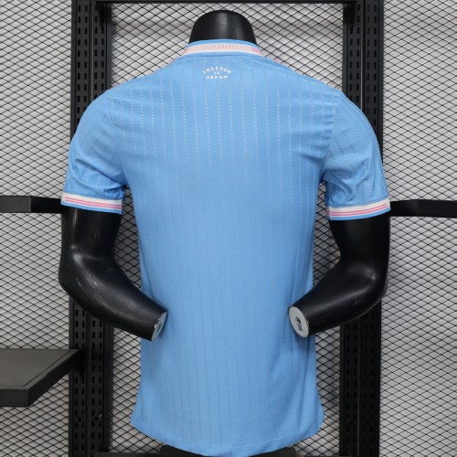 Player Version 2025-2026 Inter Miami Third Away Blue Soccer Jersey Football Shirt