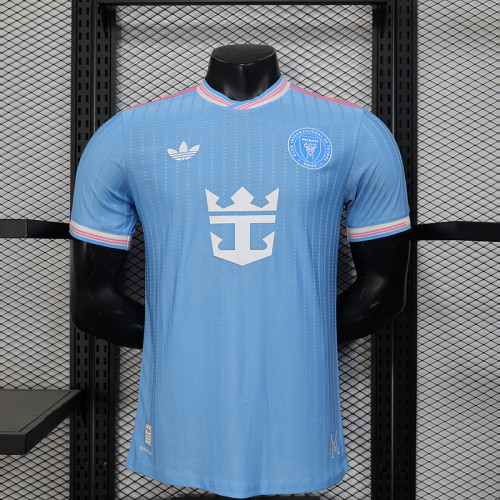 Player Version 2025-2026 Inter Miami Third Away Blue Soccer Jersey Football Shirt