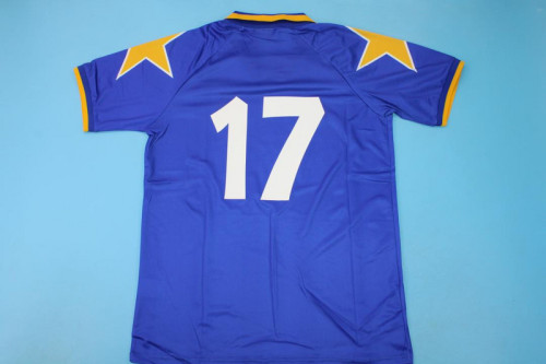Retro Jersey 1994-1995 Juventus 17 Away Blue Soccer Jersey Vintage Football Shirt