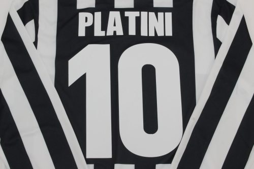 Long Sleeve Retro Jersey 1984-1985 Juventus PLATINI 10 Home Soccer Jersey Vintage Maillot de Foot