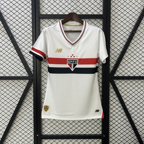 Women 2025-2026 Sao Paulo Home Soccer Jersey Girl Football Shirt